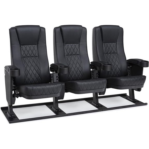 Seatcraft Madrigal Theater Seating 3 Rows Black
