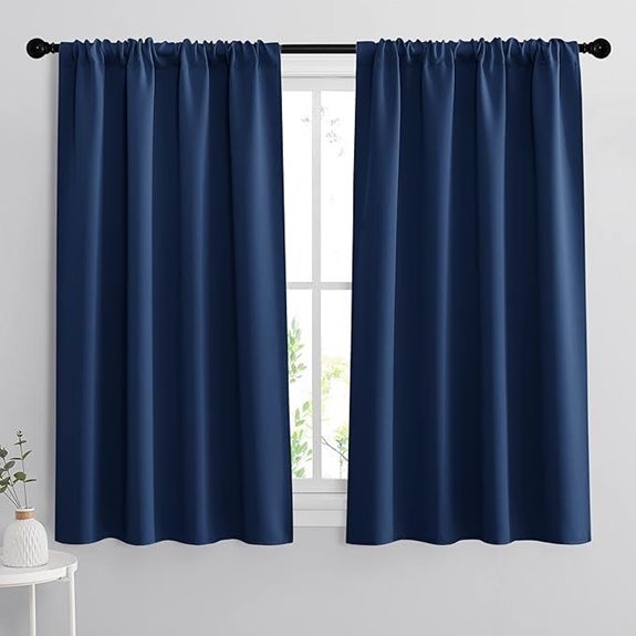 RYB HOME Blackout Curtains 2 Pcs Navy Blue