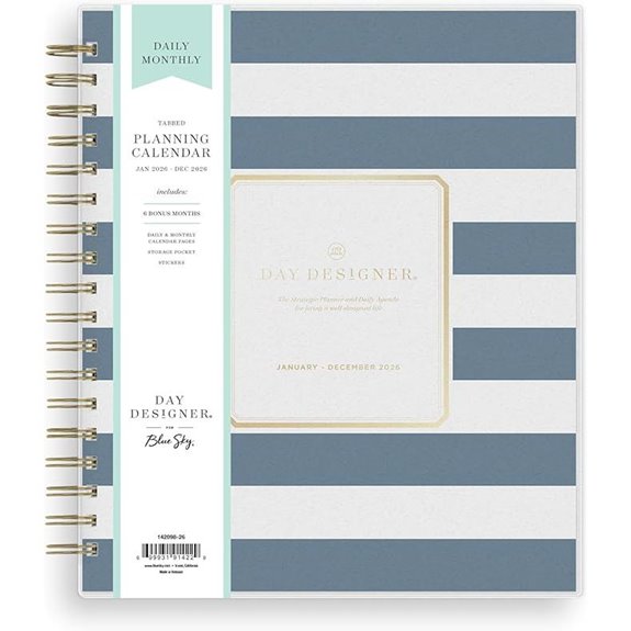 Blue Sky 2026 Daily & Monthly Planner Calendar