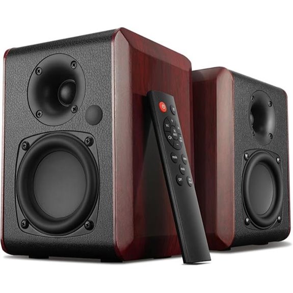 Saiyin Bluetooth Bookshelf Speakers with Subwoofer Line Out