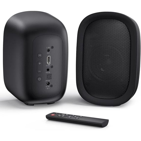 Saiyin 40W Bluetooth Bookshelf Speakers with Optical