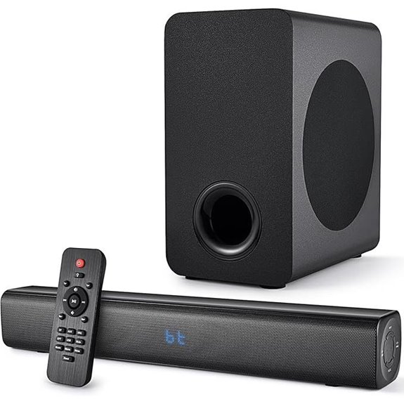 Bluetooth Sound Bar with Subwoofer and Multiple Inputs