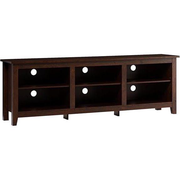 Walker Edison Wren Brown TV Console for 80-Inch TV