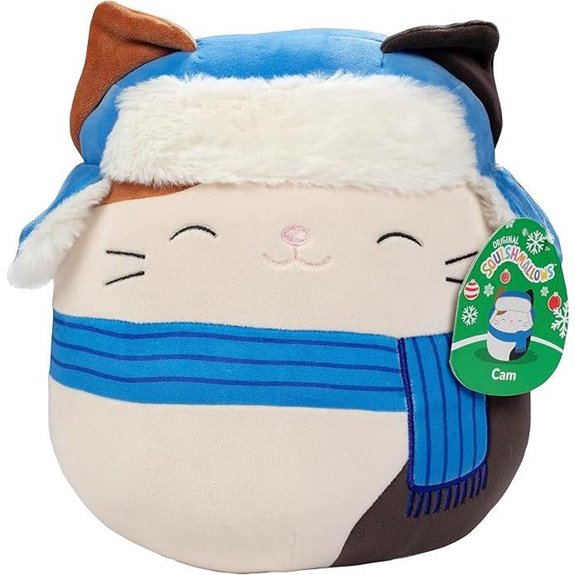 Squishmallows Cam Christmas Cat Plush Toy