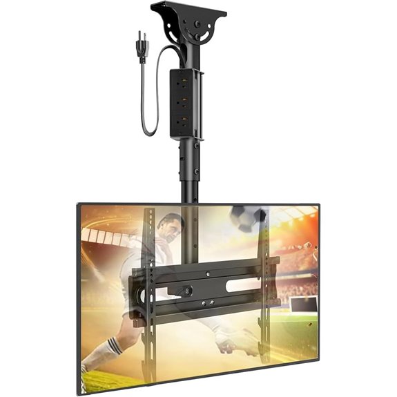 AX WABER Ceiling TV Mount with Power Outlet