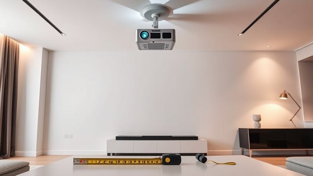 check projector placement alignment