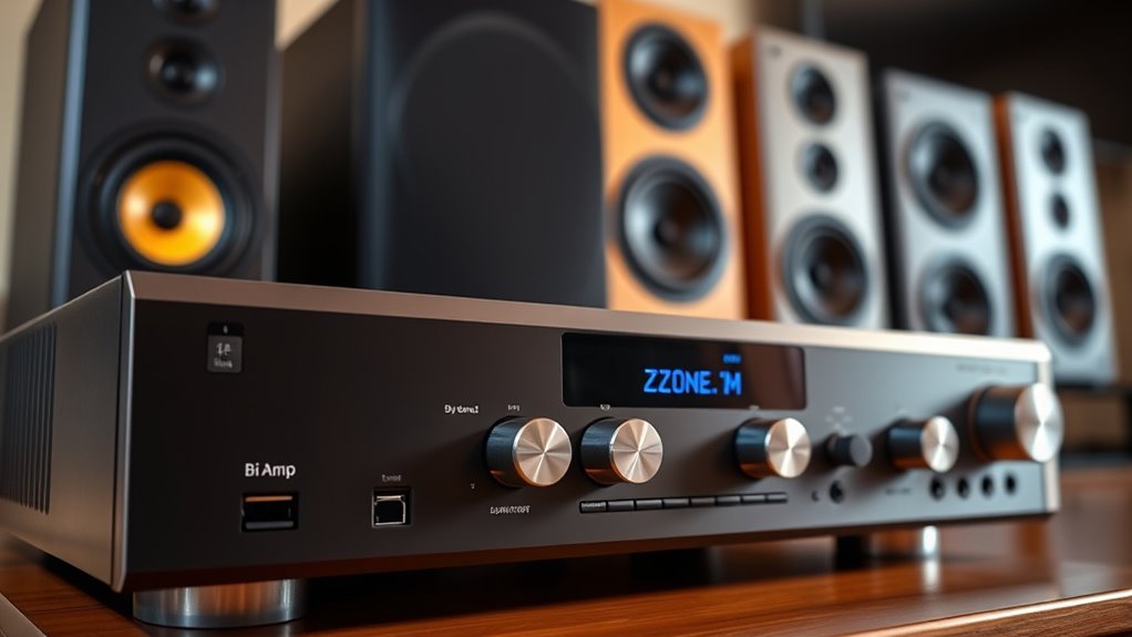 choose bi amping or zone