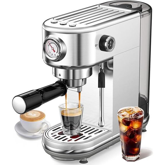 Espresso Machine with Milk Frother and Steam Wand