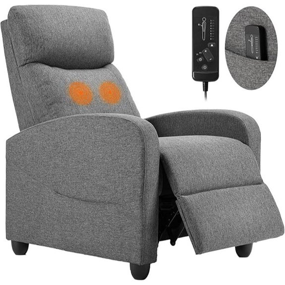 Sweetcrispy Recliner Chair with Lumbar Support