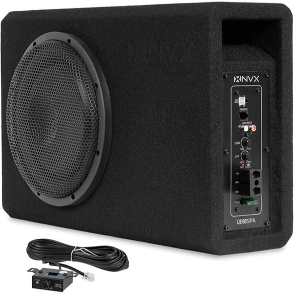 NVX 10 1200W Shallow Subwoofer Enclosure with Amp