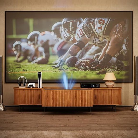 86 Short Throw Projector TV Stand with Storage