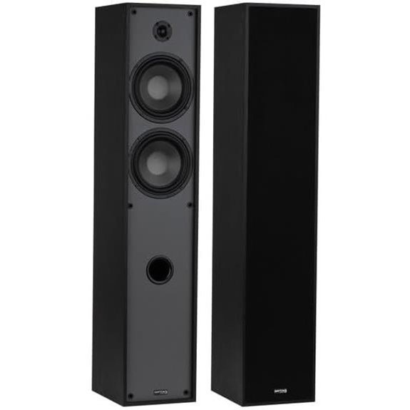 Dayton Audio Classic T65 Floor-Standing Tower Speaker Pair (Black)