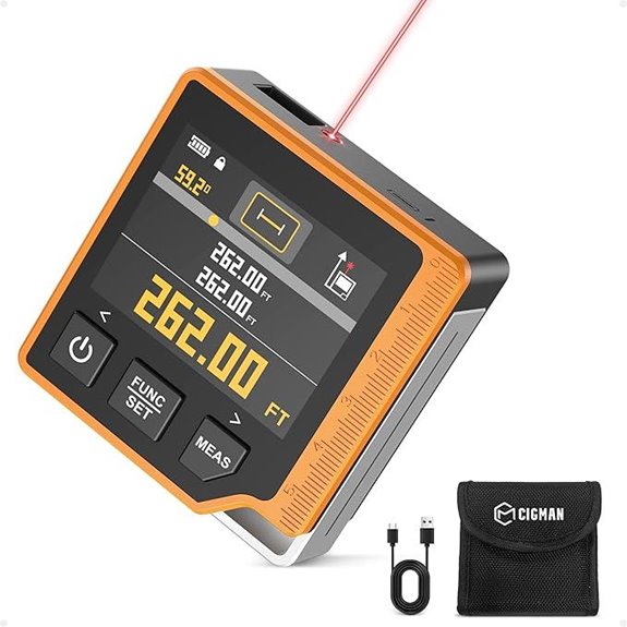 Laser Measuring Tool with Digital Angle Finder