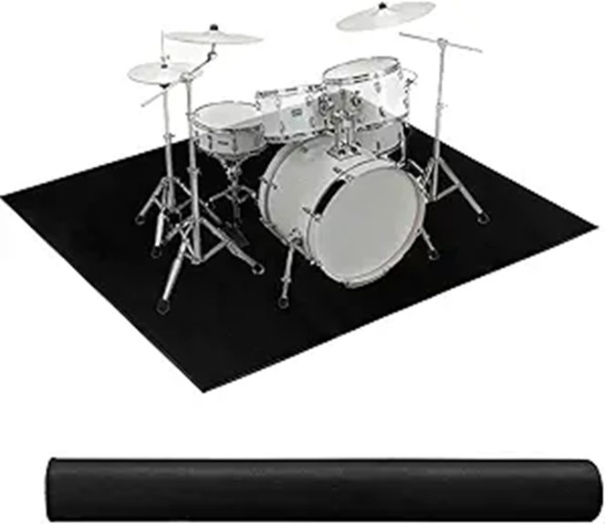 Drum Rug Mat 4x6 ft with Non-Slip Bottom
