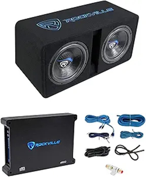 Rockville DK512 Dual 12 Subwoofer & Amp Kit