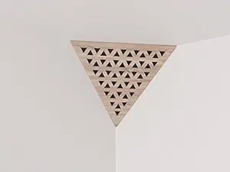 2 Pack Acoustic Foam Bass Traps with Laminated HDF Plates