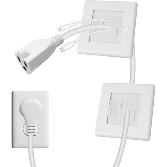 Wall Cable Management Kit with TV Cord Hider (2 Pack)