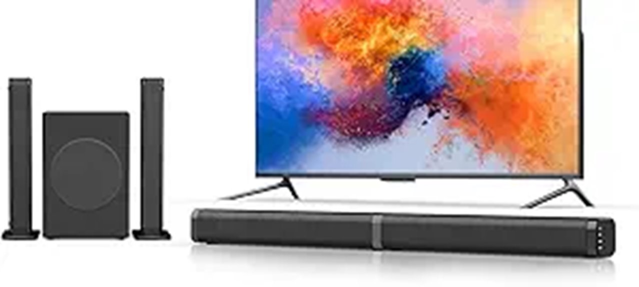 2-in-1 Sound Bar with Subwoofer and Remote