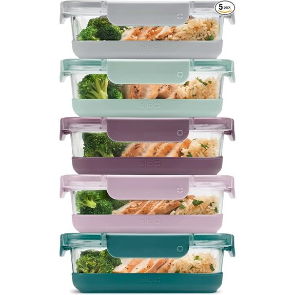 Ello Duraglass 10Pc Meal Prep Set with Lids