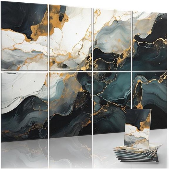 8-Pack Acoustic Wall Panels with Adhesive