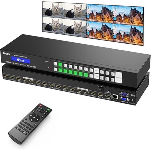 8x8 4K HDMI Matrix Switch with Web Control