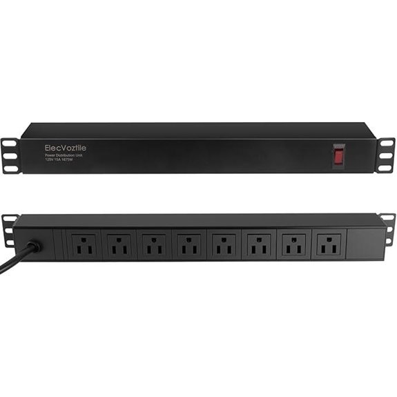 8 Outlet Rack-Mount PDU Power Strip with Surge Protection
