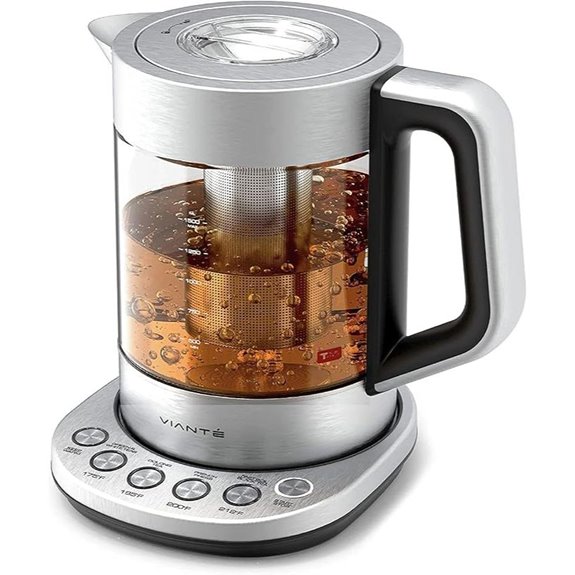 Vianté Electric Tea Kettle with Infuser and Controls