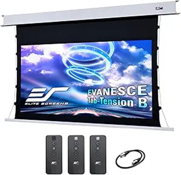 Elite Screens Evanesce 110-Inch Electric Recessed Projector Screen