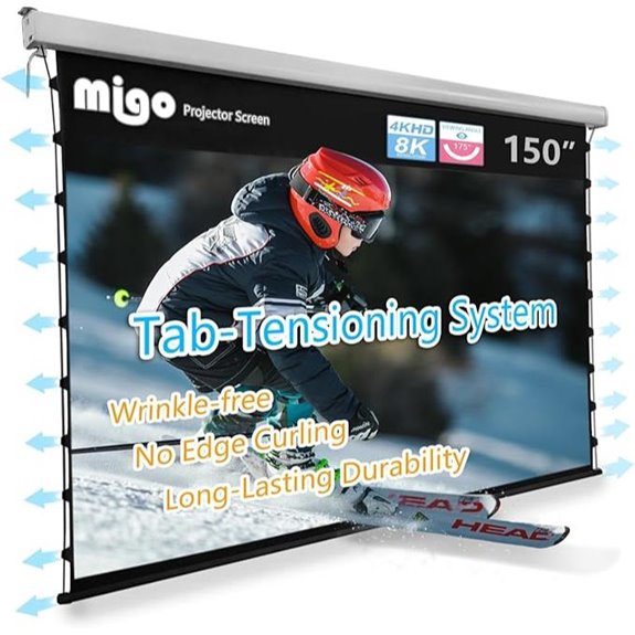 MIGO 150 Electric Projector Screen with Wall Mount