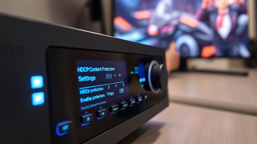 enable hdcp and content protection