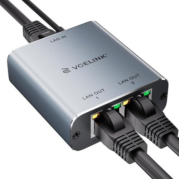 VCELINK Ethernet Splitter 1 to 2 1000Mbps