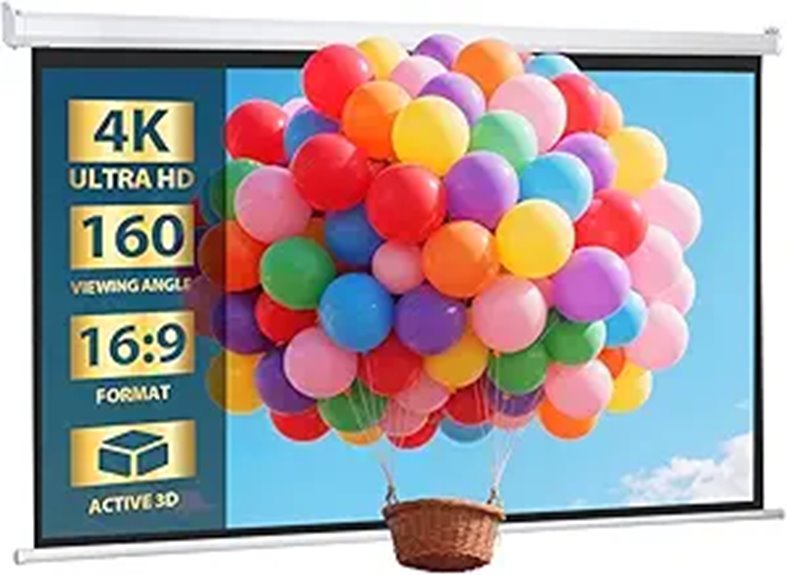 Super Deal 100 16:9 Foldable HD Projection Screen