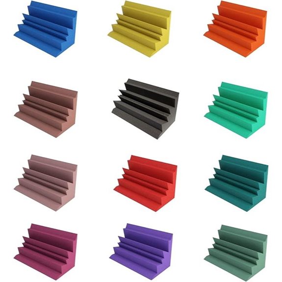 Acoustic Foam Bass Traps 4-Pack Forest Green