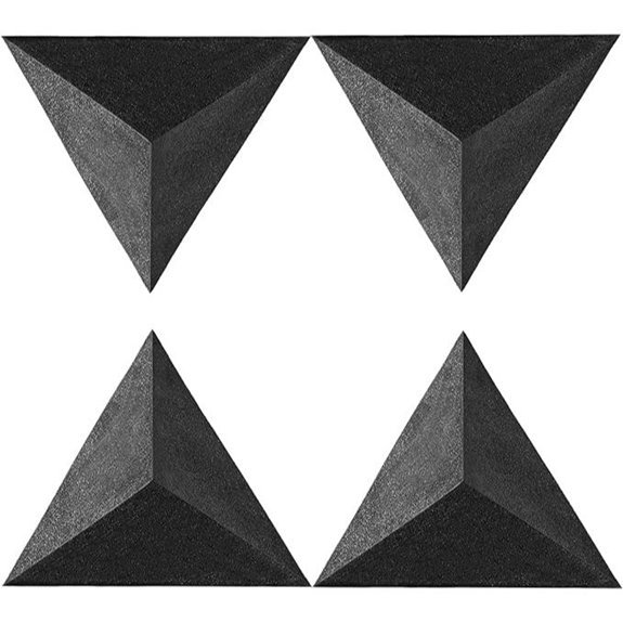 4 Pack Triangular Acoustic Bass Traps for Studios