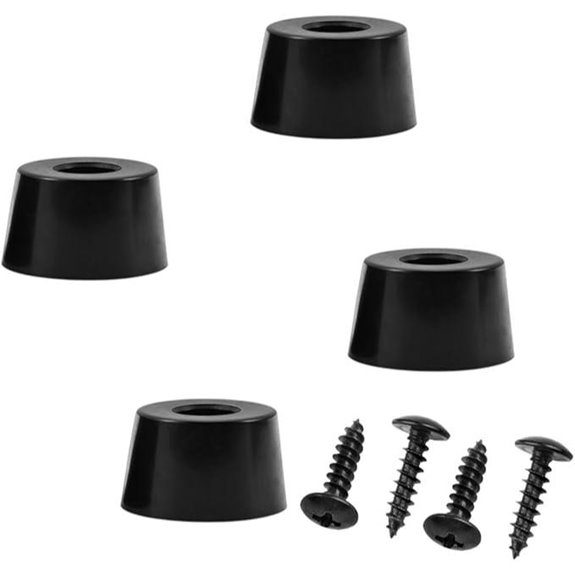4-Piece Rubber Feet for Audio and Electronics