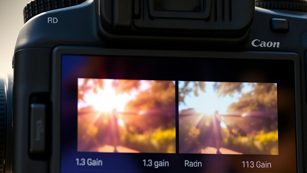 gain impacts brightness clarity