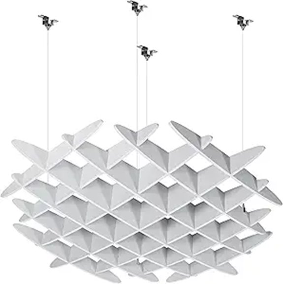VIVO Hexagonal Acoustic Ceiling Panel Light Gray