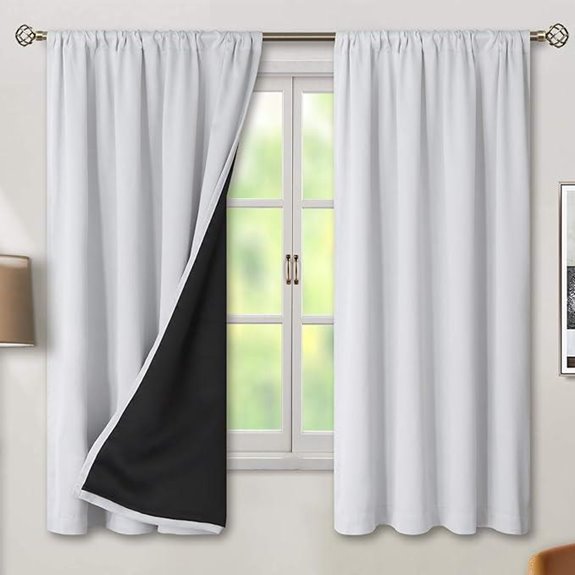 BGment Grey Thermal Blackout Curtains for Bedroom