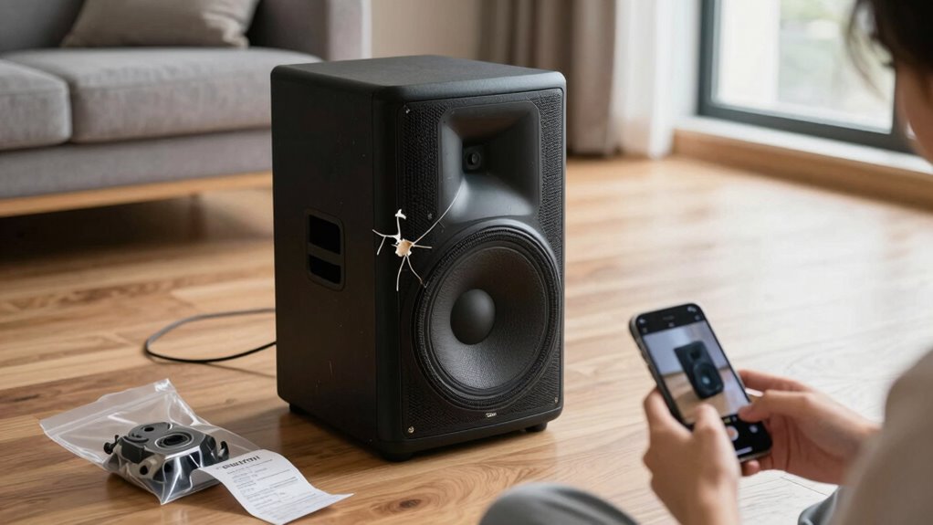 handle damaged speaker returns