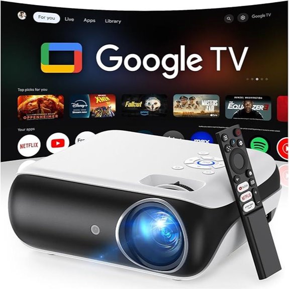 HAPPRUN 4K UHD Google TV Projector with Dolby