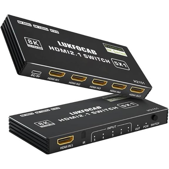 HDMI 2.1 5-in-1 Switcher with Remote
