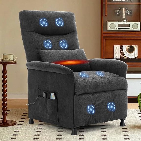 Power Recliner Chair with Heat & Massage for Adults