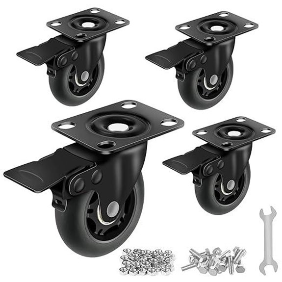 Apllamo 3 Heavy Duty Quiet Casters Set of 4