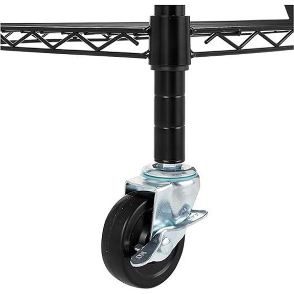 2 inch Heavy Duty Casters Set of 4 Rubber Stem Wheels for Wire Shelving