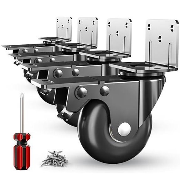 Heavy Duty 800LB Swivel Caster Wheels with Brakes