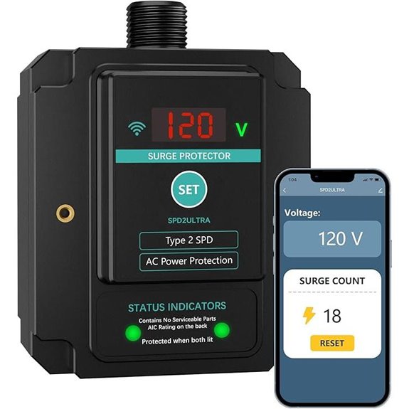 WiFi Surge Protector 108,000 Amps Smartphone-Check