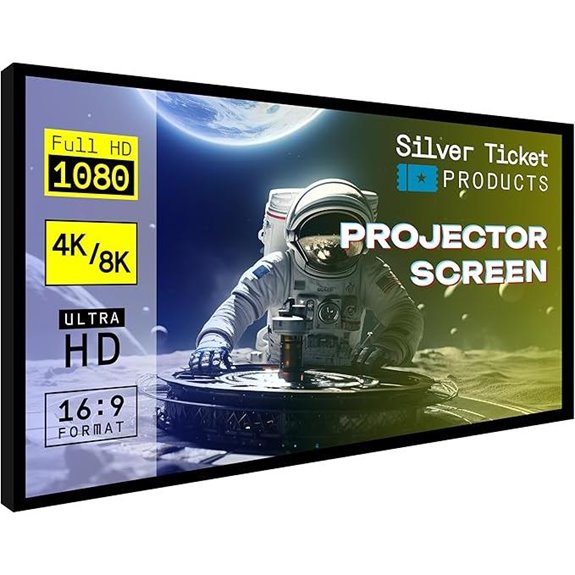 STR Series 135 4K Ultra HD Fixed Frame Projection Screen