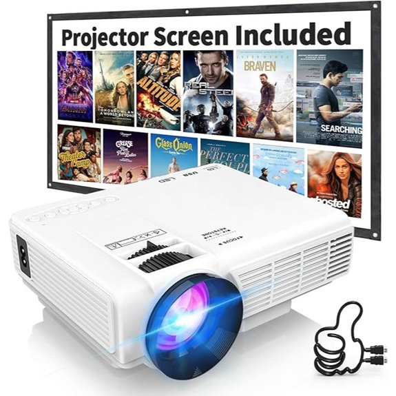 1080P Portable Mini Projector with Bluetooth & HDMI