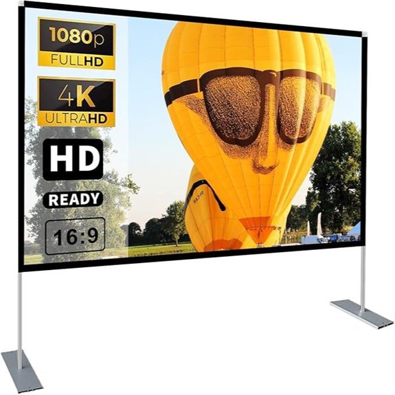 100 16:9 HD 4K Projector Screen with Stand