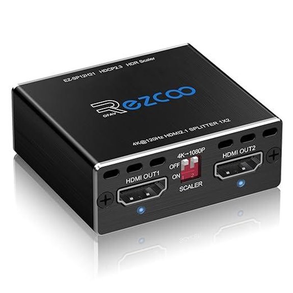 HDMI 2.1 Splitter 4K/8K 1x2 with HDR VRR